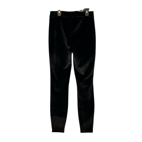 Nanette Lepore black velvet pull on legging pants size small - Picture 2 of 6